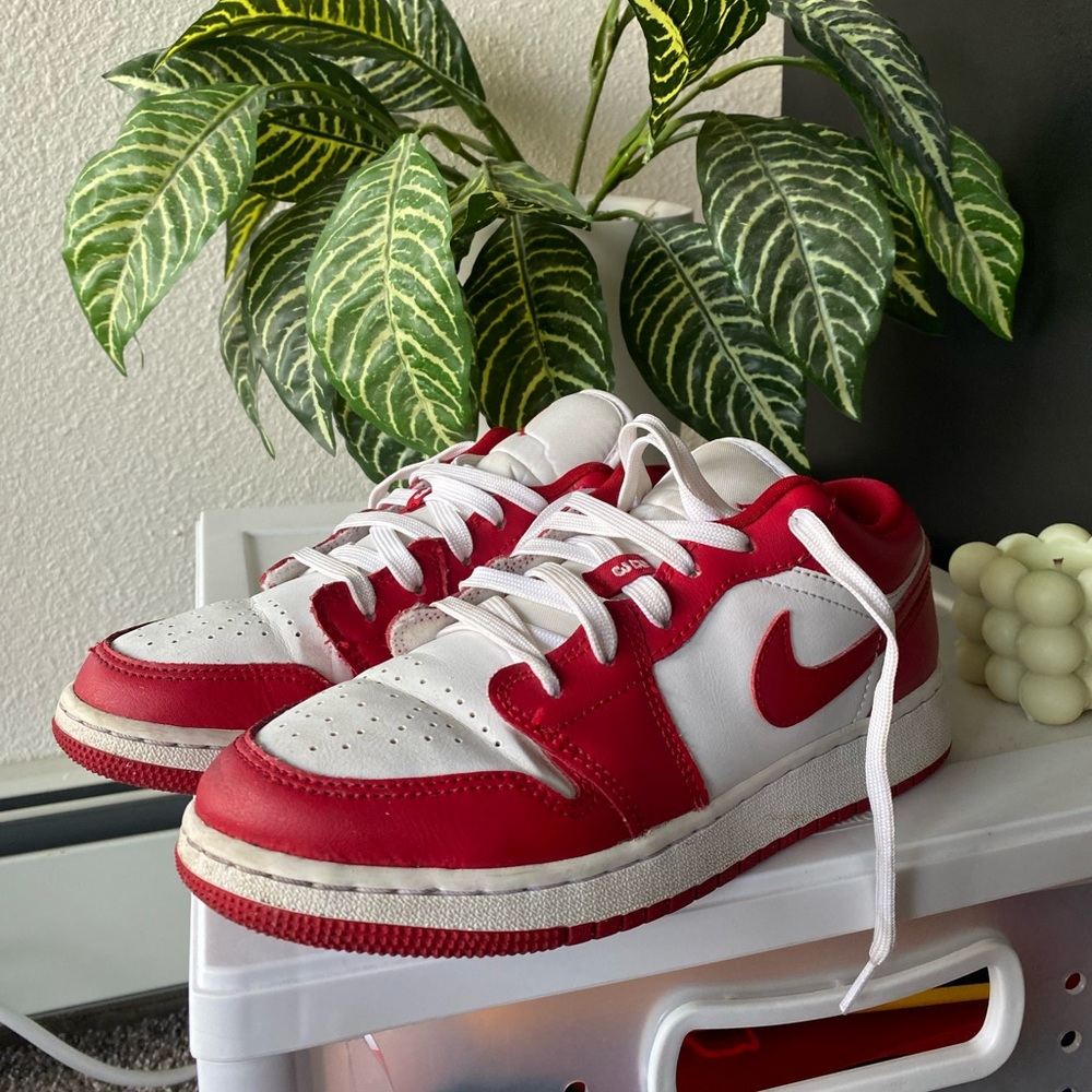 Jordan 1 Low Gym Red White (gs)